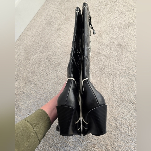 ZARA HEELED FLORAL COWBOY BOOTS US 9 EU 40 NWT - Picture 9 of 14